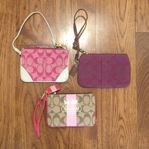 3 Coach wristlets!